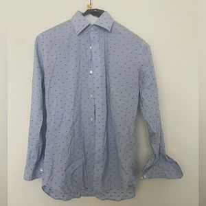 Bonobos button down dress shirt stretch tailored slim fit 15 1/2  - 34